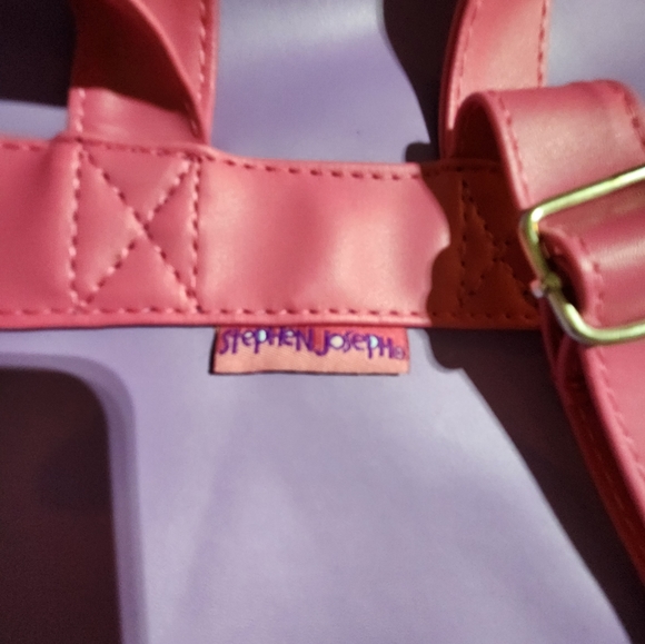 New Stephen Joseph Leather-like Flower Toddler Backpack Bookbag - Picture 3 of 3